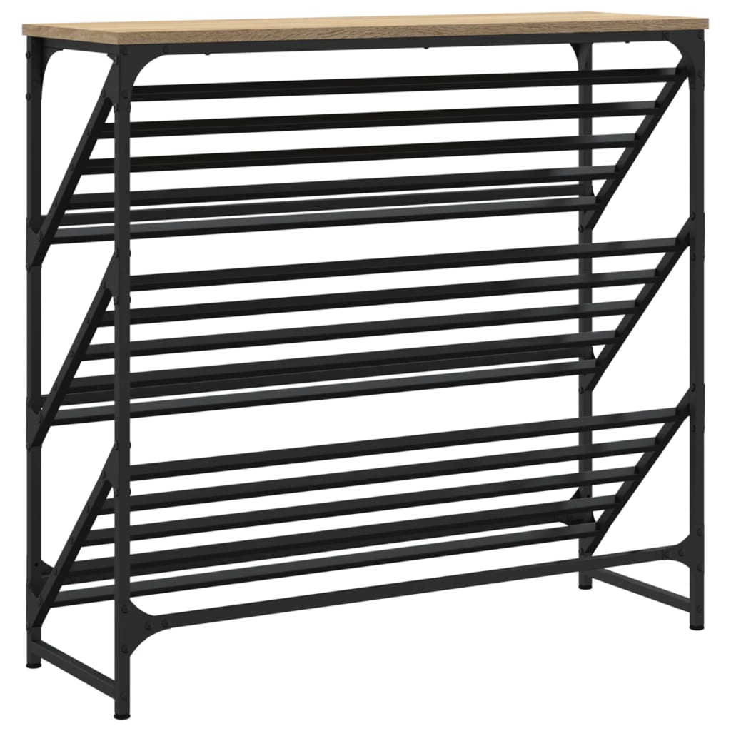 Stalak za cipele boja hrasta 90x30x85 cm konstruirano drvo