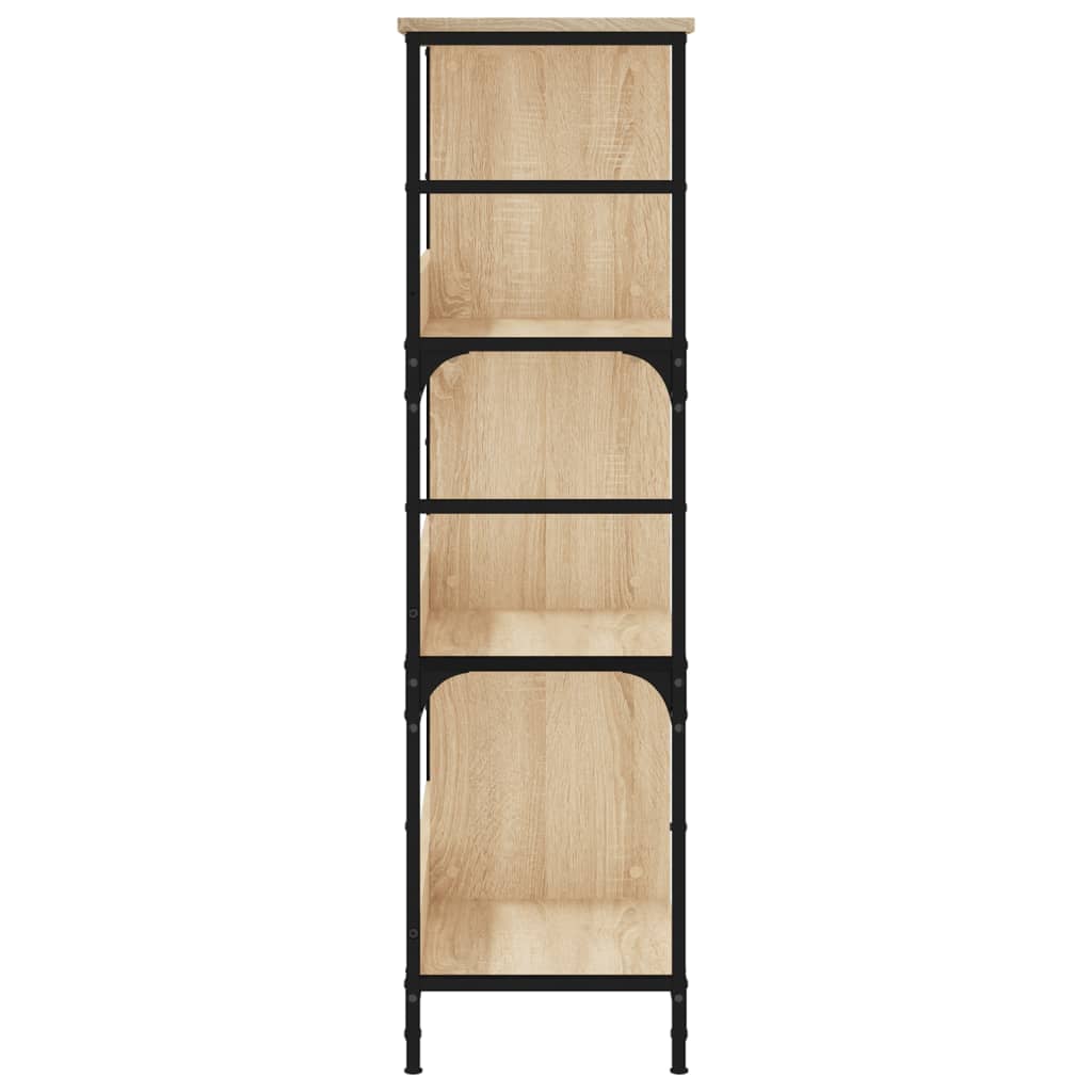 Polica za knjige boja hrasta 78,5x33x117,5 cm konstruirano drvo