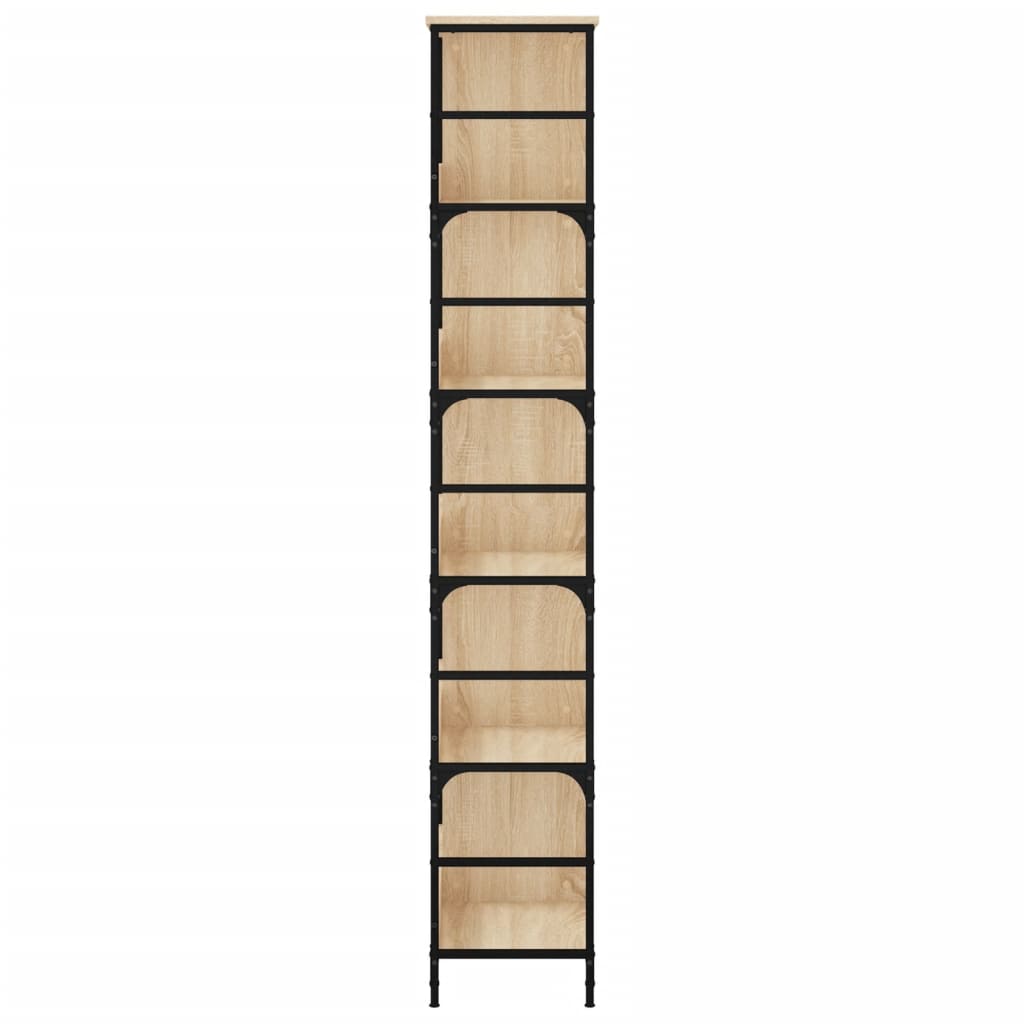 Polica za knjige boja hrasta 78,5x33x188,5 cm konstruirano drvo