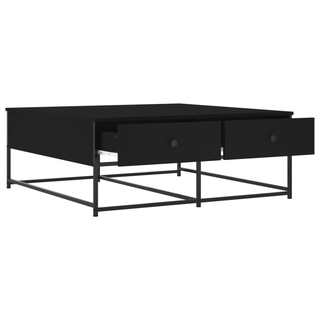 Stolić za kavu crni 100x99x40 cm od konstruiranog drva