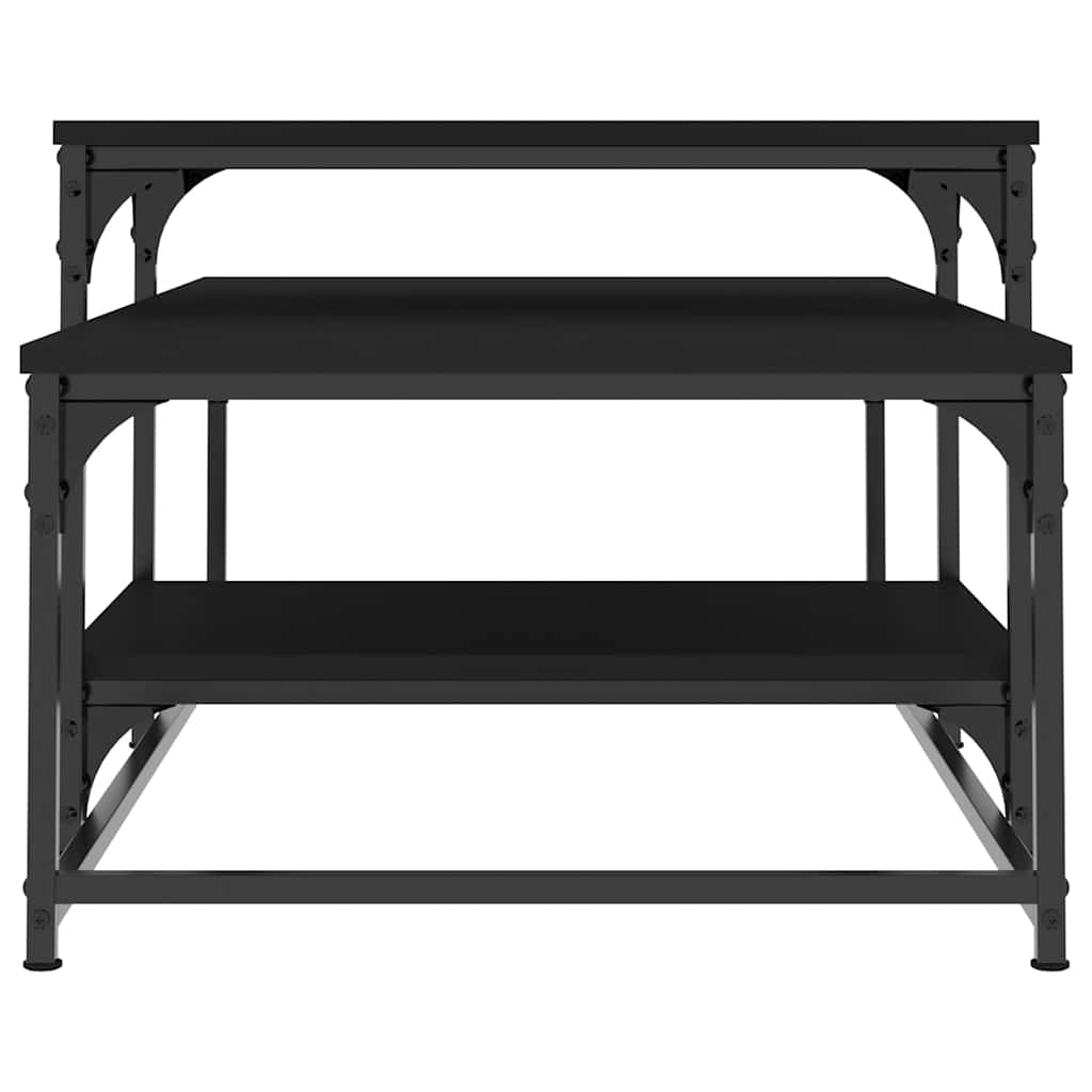 Stolić za kavu crni 102 x 60 x 45 cm konstruirano drvo