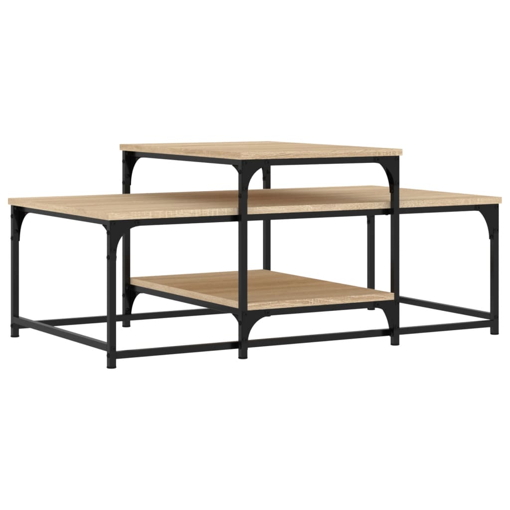 Stolić za kavu boja hrasta 102x60x45 cm konstruirano drvo
