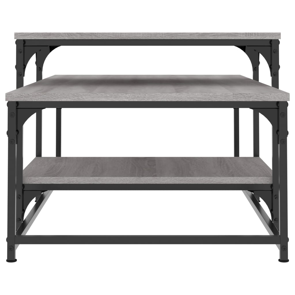 Stolić za kavu boja sivog hrasta 102x60x45 cm konstruirano drvo