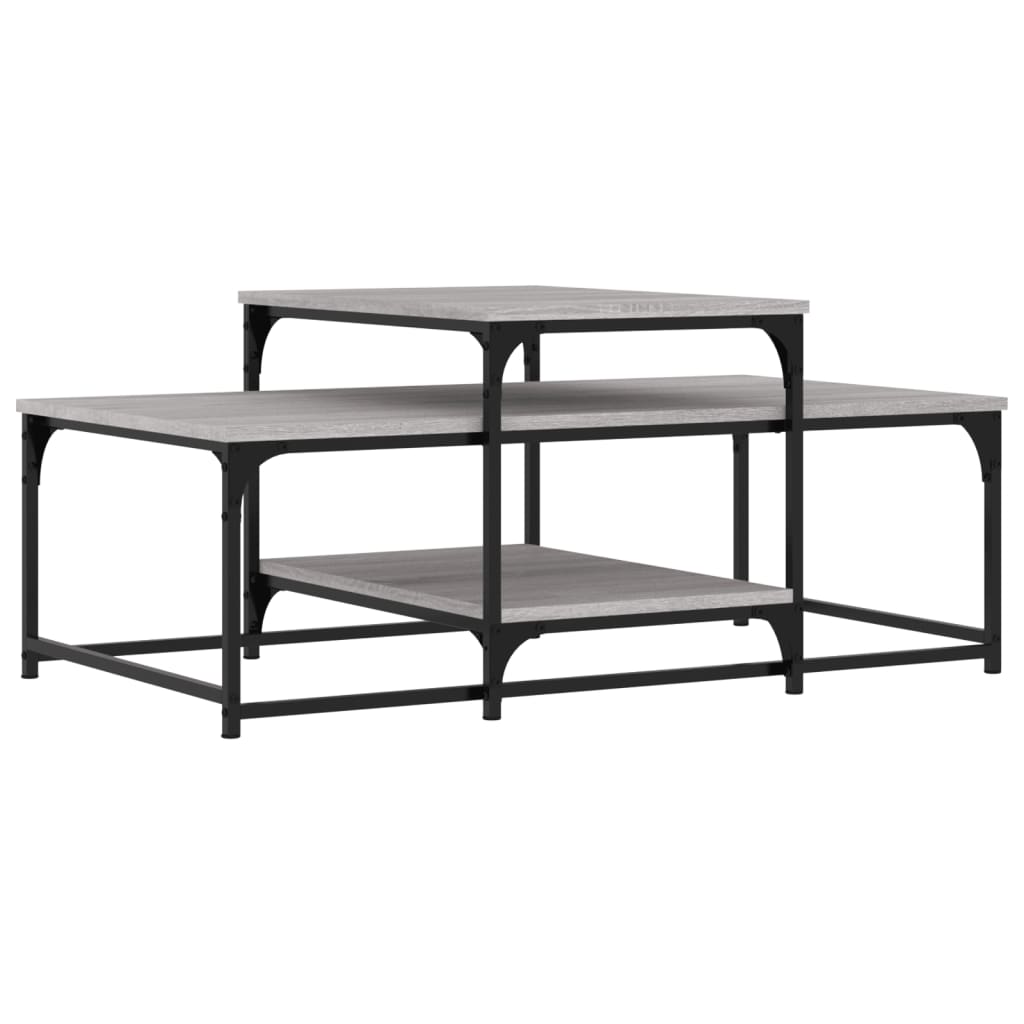 Stolić za kavu boja sivog hrasta 102x60x45 cm konstruirano drvo