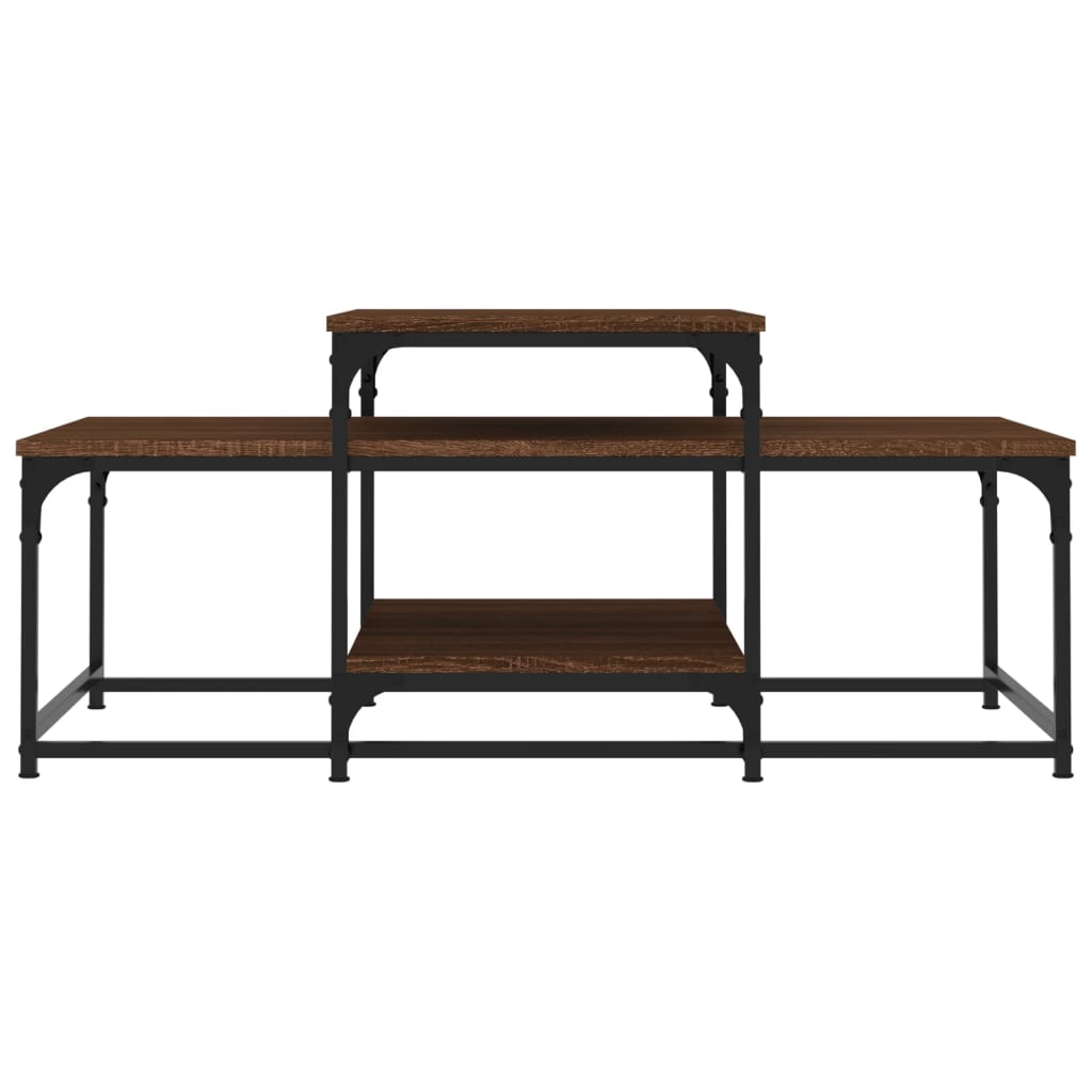 Stolić za kavu smeđa boja hrasta 102x60x45 cm konstruirano drvo
