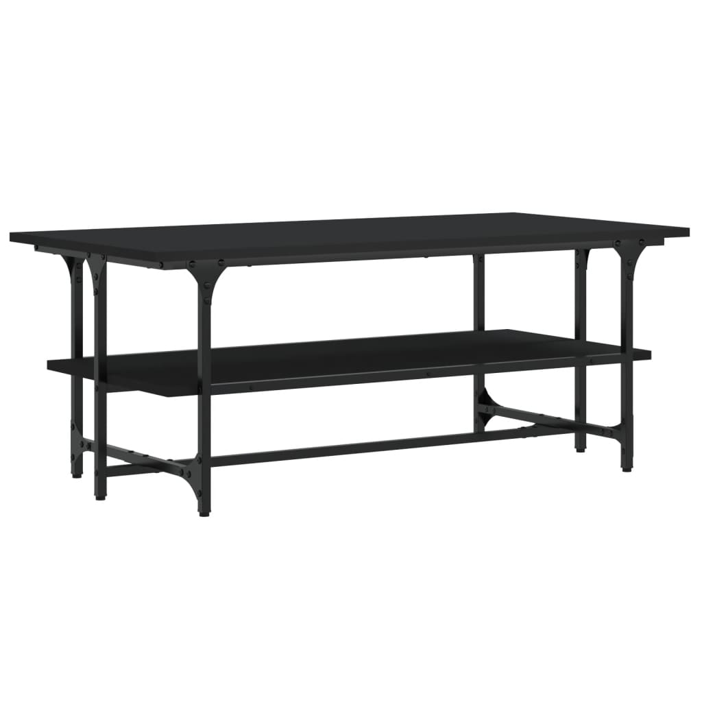 Stolić za kavu crni 100 x 50 x 40 cm konstruirano drvo