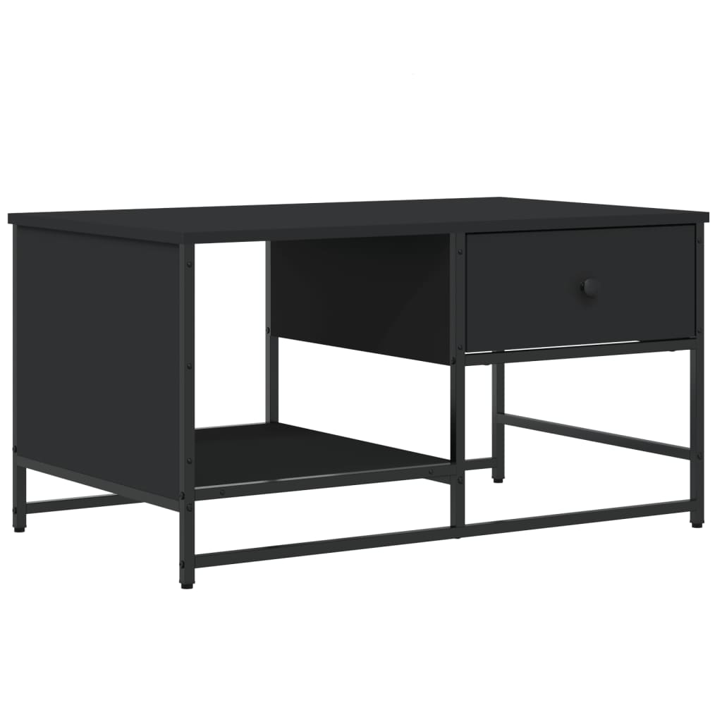 Stolić za kavu crni 85,5x51x45 cm od konstruiranog drva