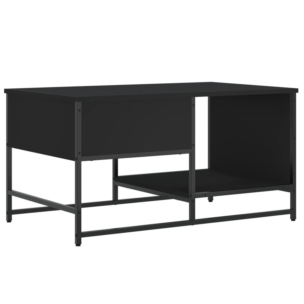 Stolić za kavu crni 85,5x51x45 cm od konstruiranog drva