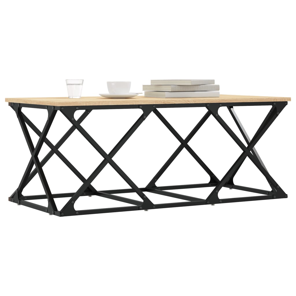 Stolić za kavu boja hrasta 100 x 49 x 40 cm konstruirano drvo