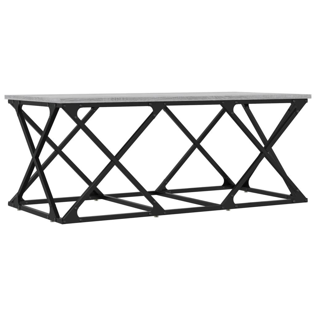Stolić za kavu boja sivog hrasta 100x49x40 cm konstruirano drvo