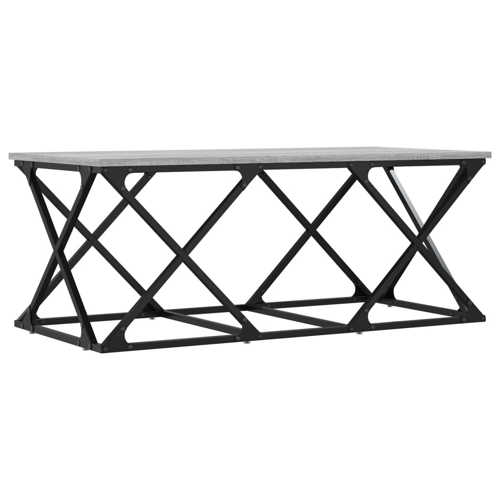 Stolić za kavu boja sivog hrasta 100x49x40 cm konstruirano drvo