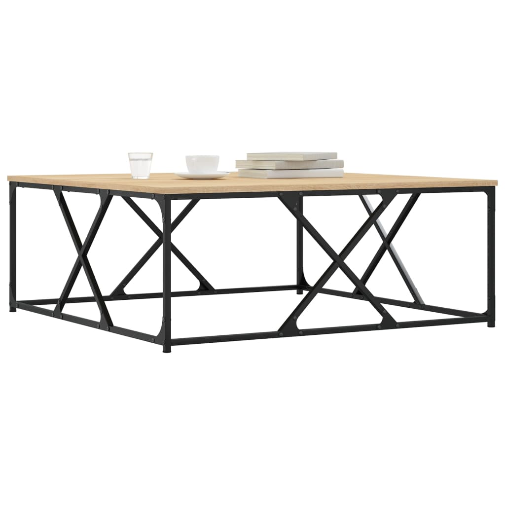 Stolić za kavu boja hrasta 100 x 100 x 40 cm konstruirano drvo