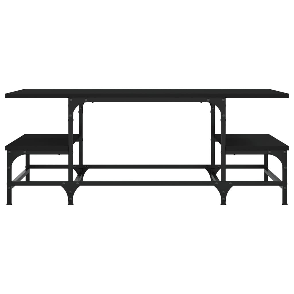 Stolić za kavu crni 100x50,5x40 cm od konstruiranog drva