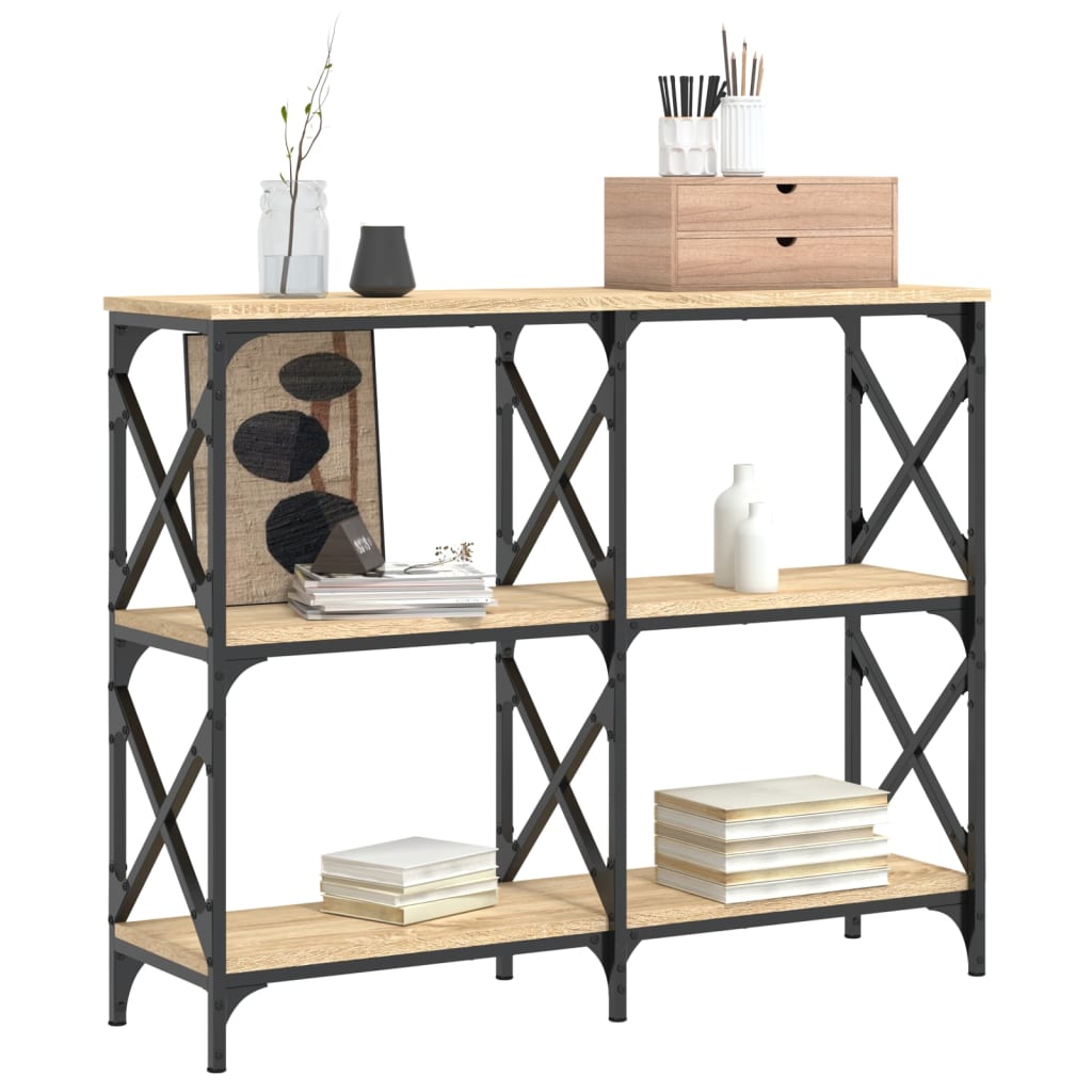 Konzolni stol boja hrasta 100 x 28 x 80,5 cm konstruirano drvo