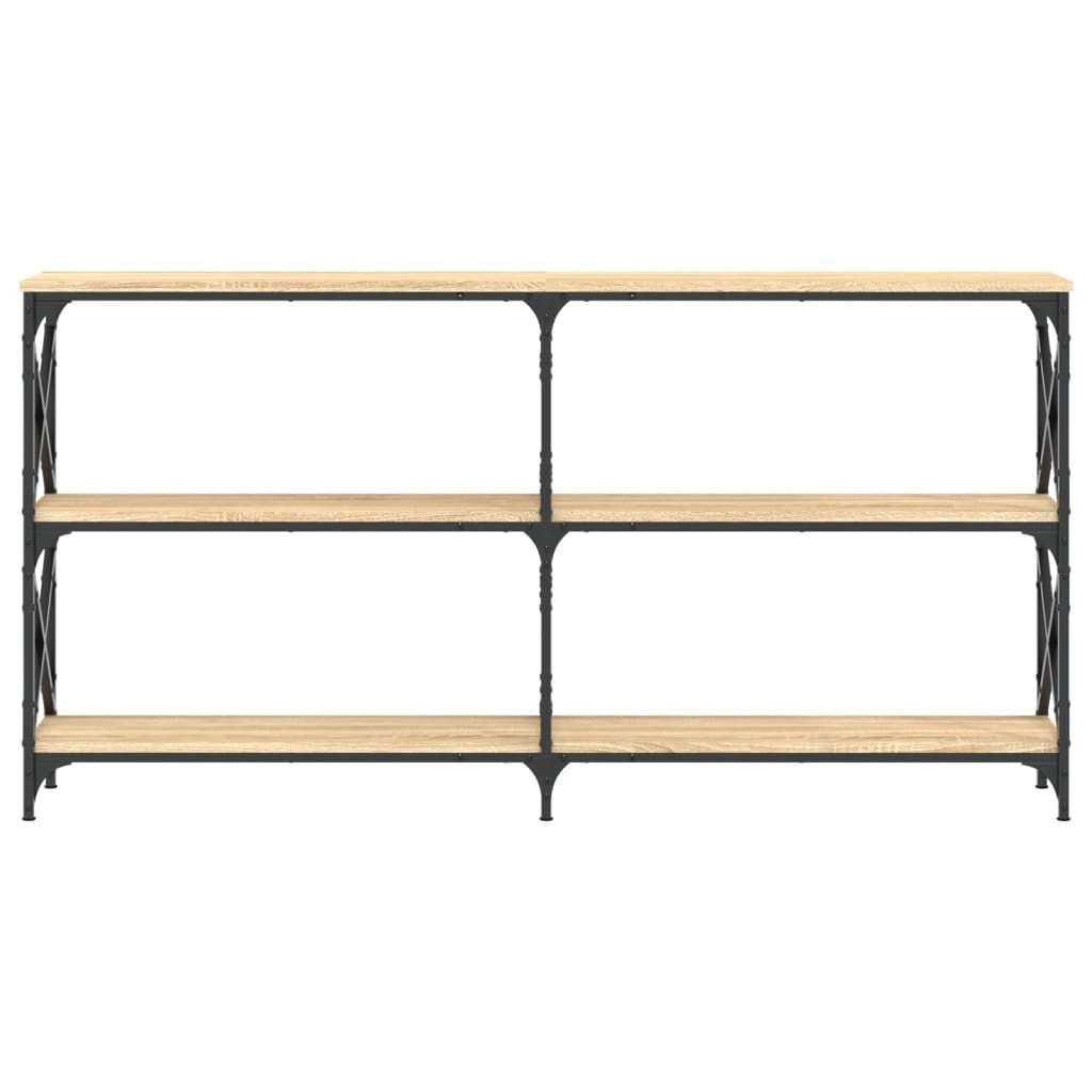 Konzolni stol boja hrasta 156x28x80,5 cm konstruirano drvo