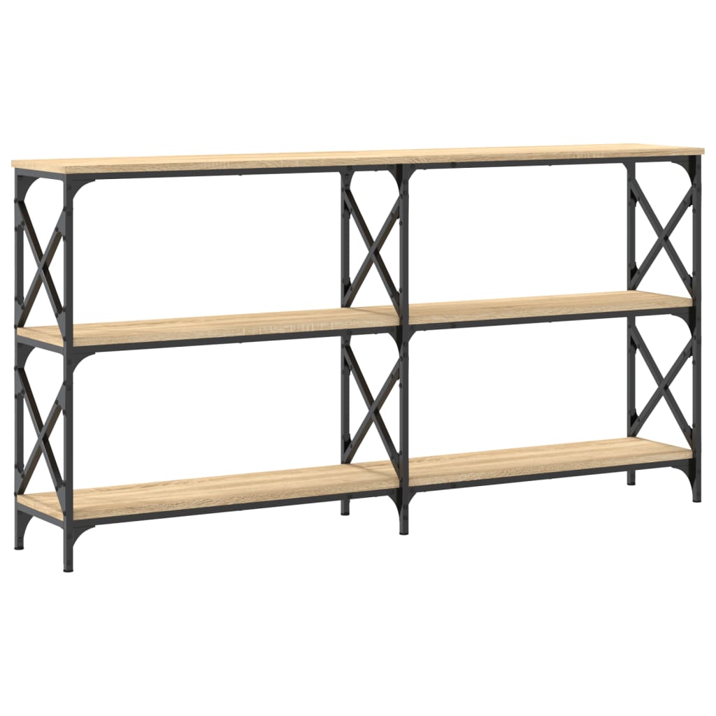 Konzolni stol boja hrasta 156x28x80,5 cm konstruirano drvo