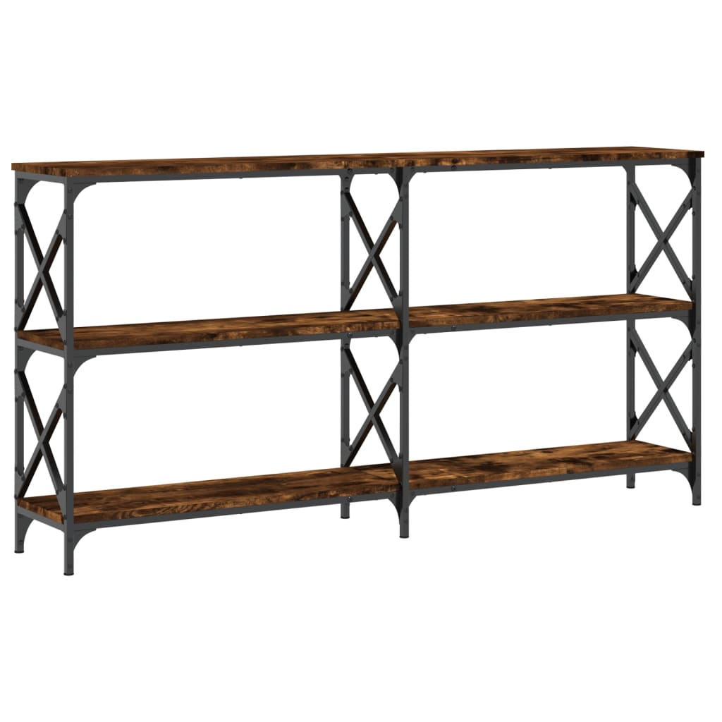 Konzolni stol boja hrasta 156 x 28 x 80,5 cm konstruirano drvo