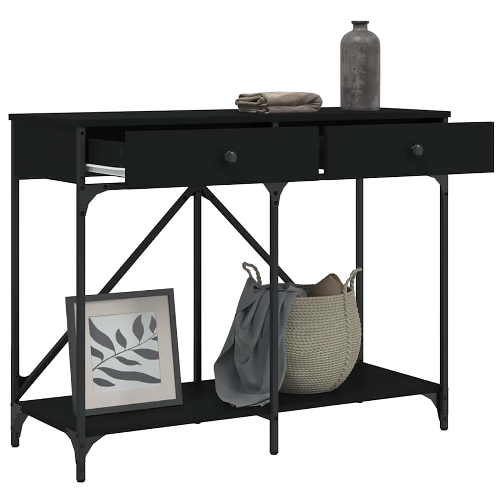 Konzolni stol crni 100 x 39 x 78,5 cm od konstruiranog drva