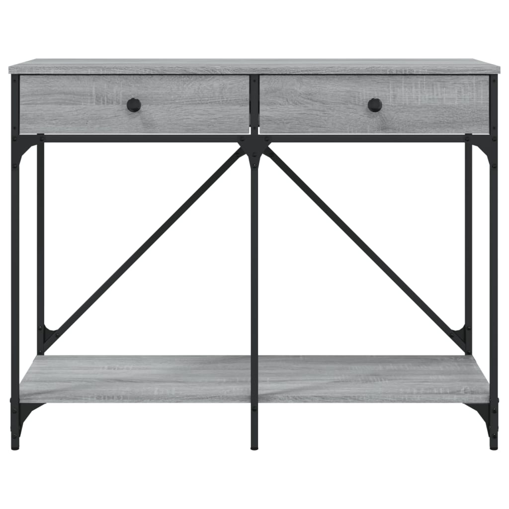Konzolni stol siva boja hrasta 100x39x78,5 cm konstruirano drvo