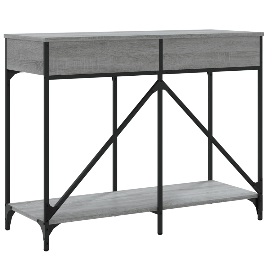 Konzolni stol siva boja hrasta 100x39x78,5 cm konstruirano drvo