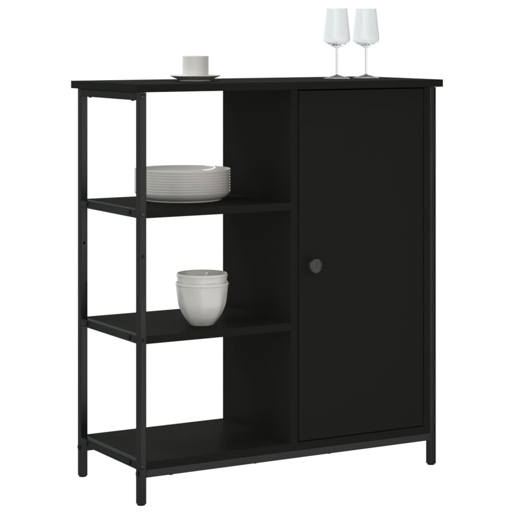 Komoda crna 70 x 30 x 80 cm od konstruiranog drva