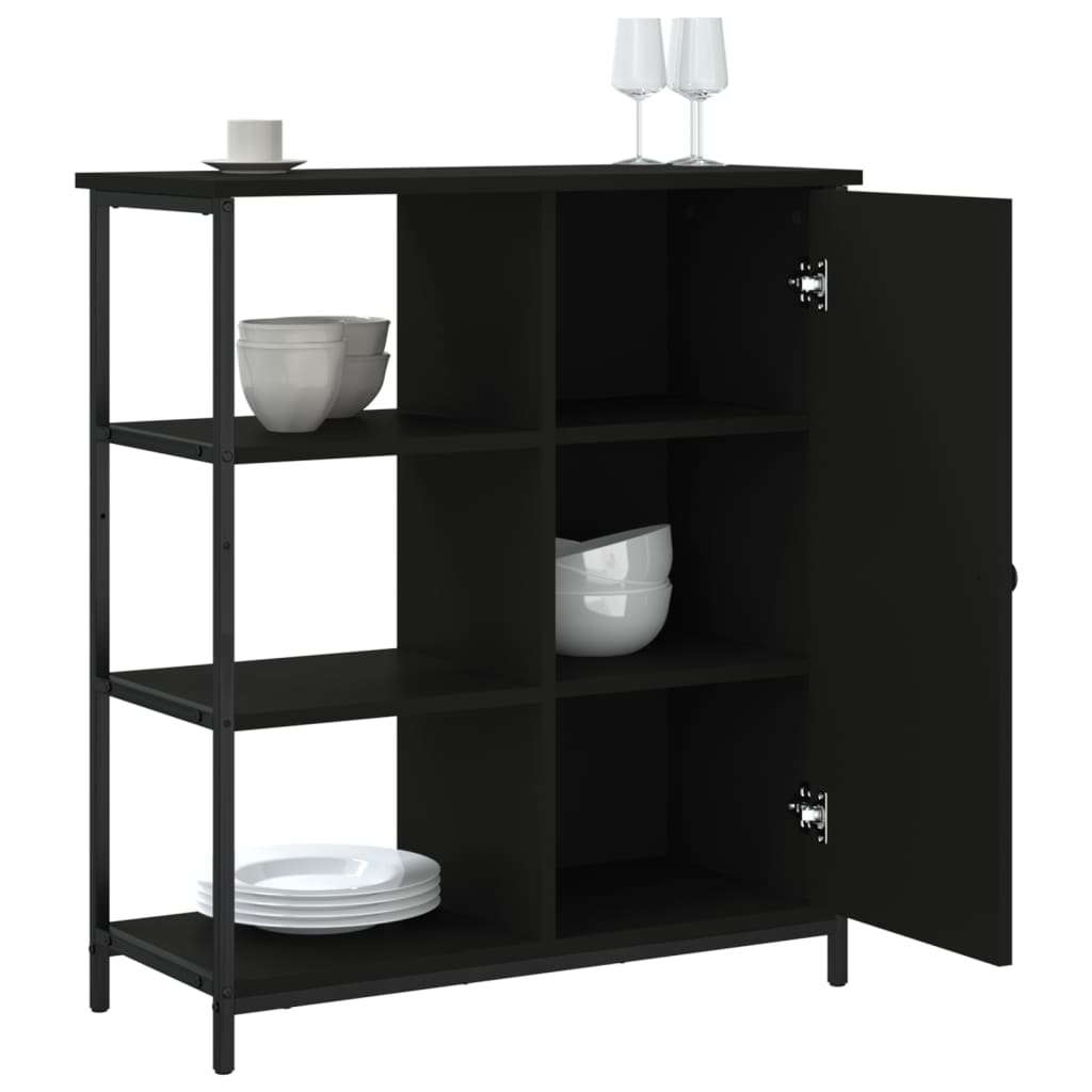 Komoda crna 70 x 30 x 80 cm od konstruiranog drva