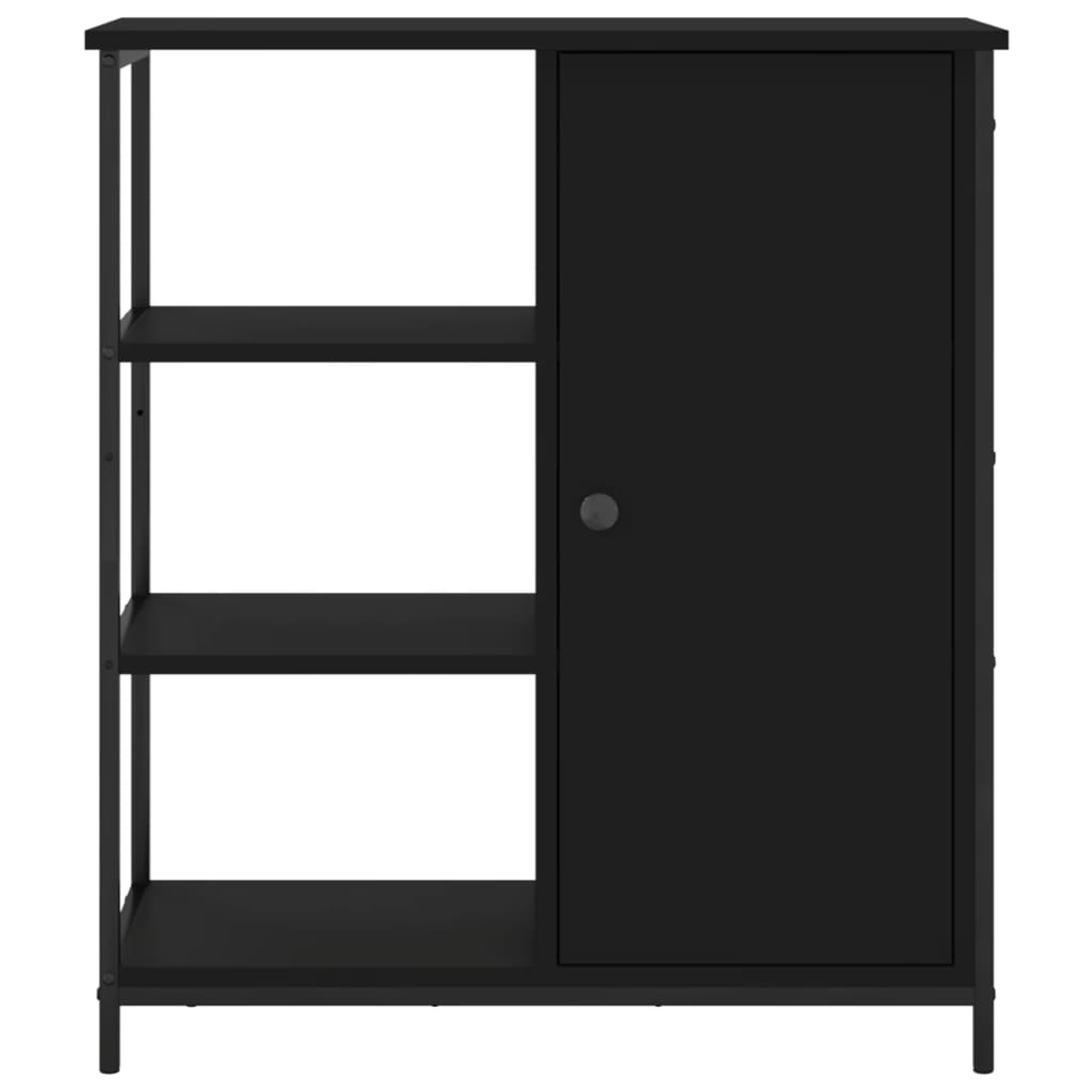 Komoda crna 70 x 30 x 80 cm od konstruiranog drva
