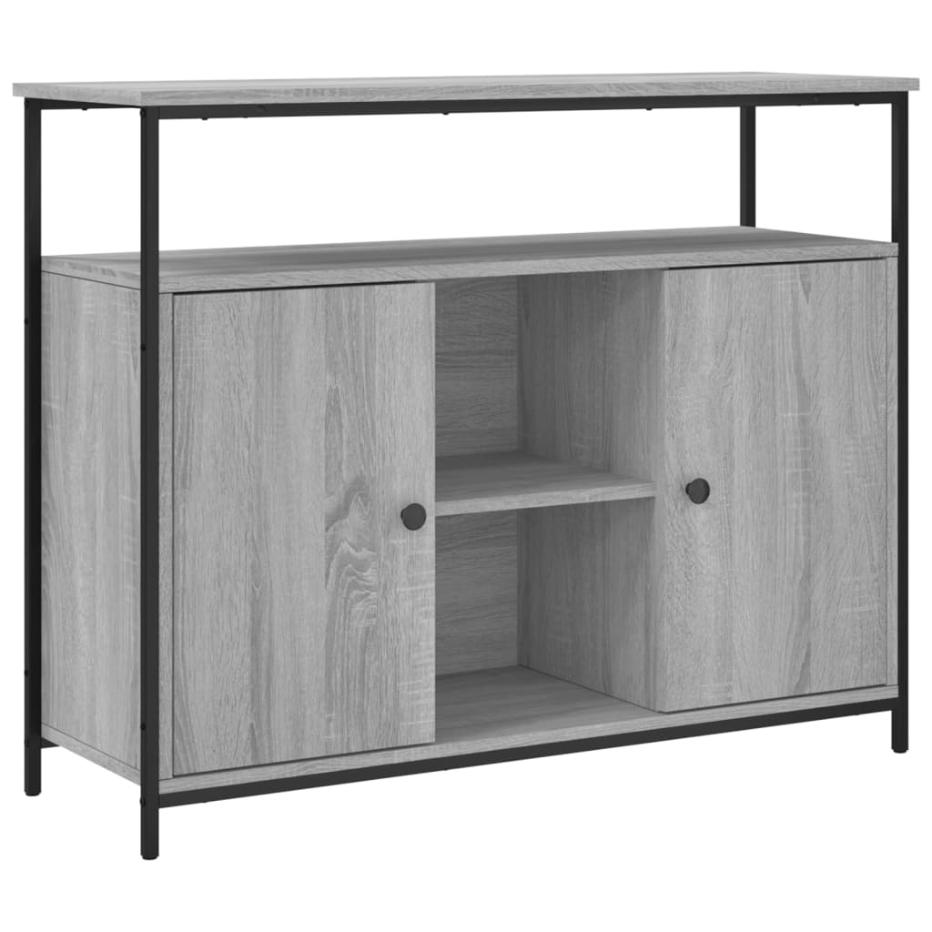 Komoda siva boja hrasta 100x35x80 cm od konstruiranog drva