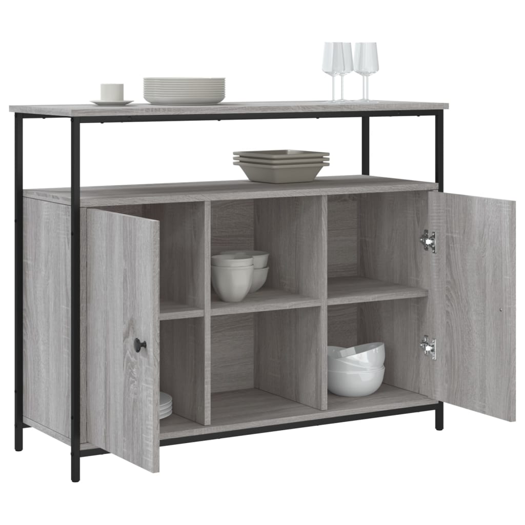 Komoda siva boja hrasta 100x35x80 cm od konstruiranog drva