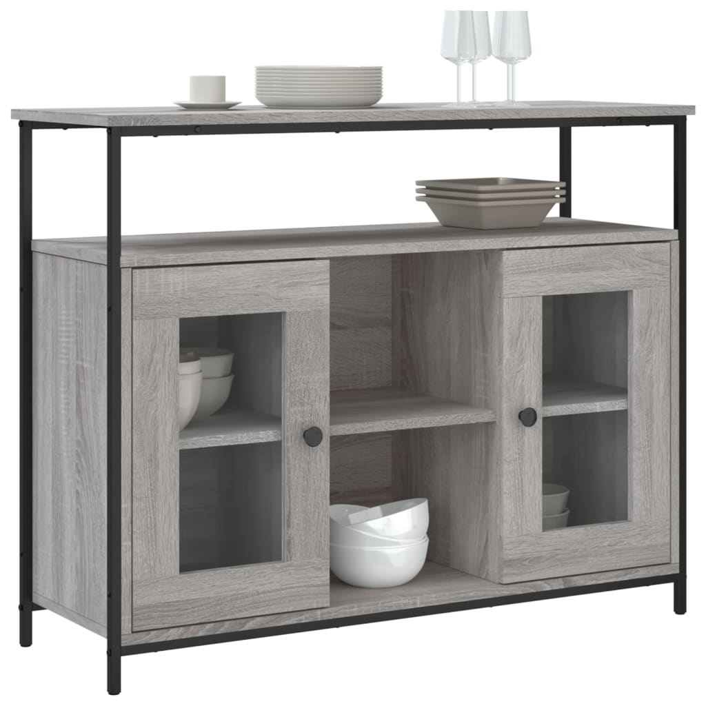 Komoda siva boja hrasta 100x35x80 cm od konstruiranog drva