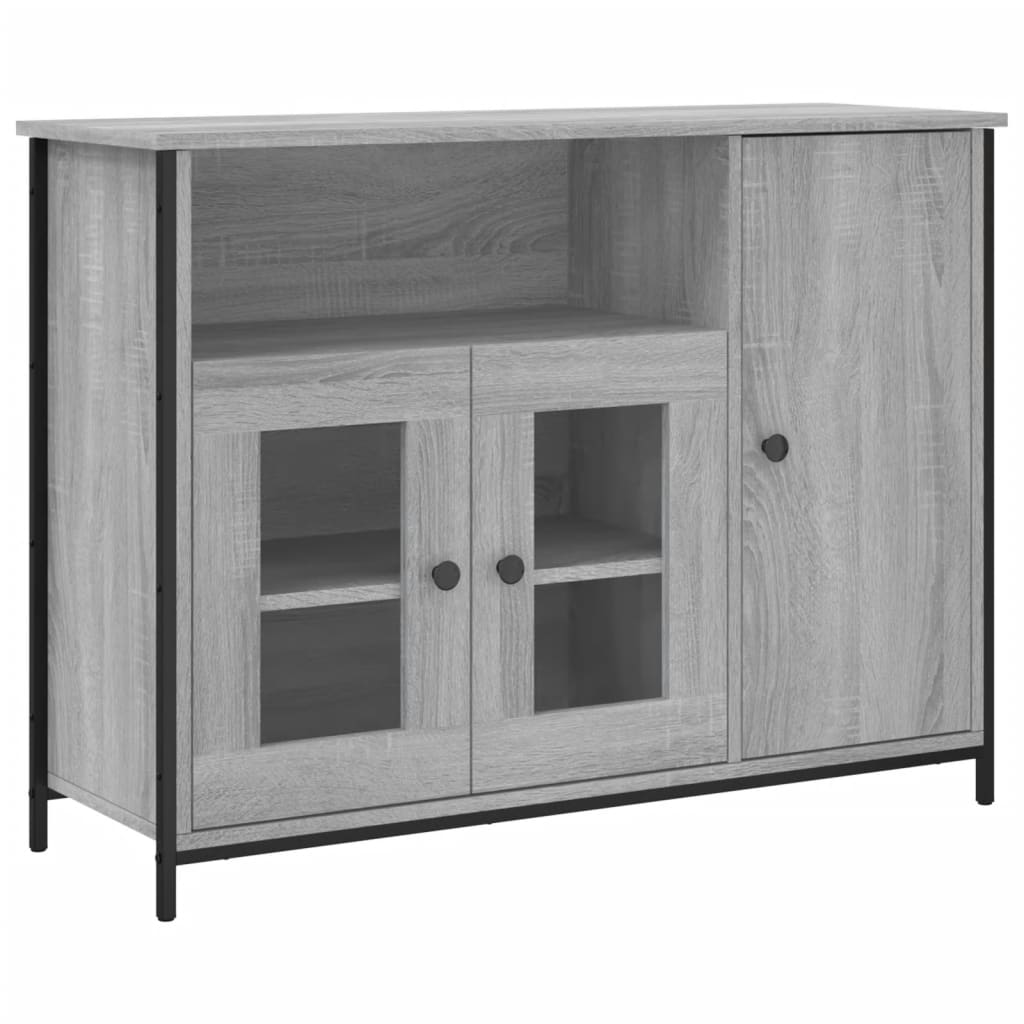 Komoda sivog hrasta sonome 100x35x75 cm od konstruiranog drva