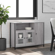 Komoda sivog hrasta sonome 100x35x75 cm od konstruiranog drva