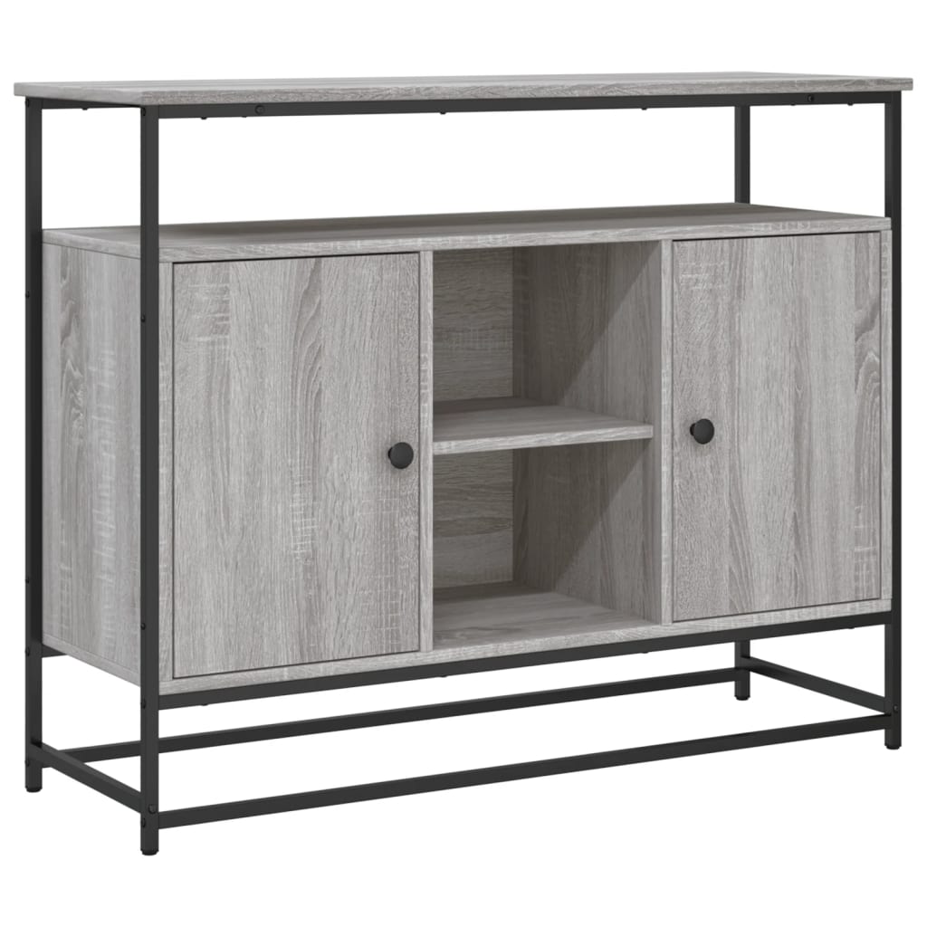 Komoda siva boja hrasta 100x35x80 cm od konstruiranog drva