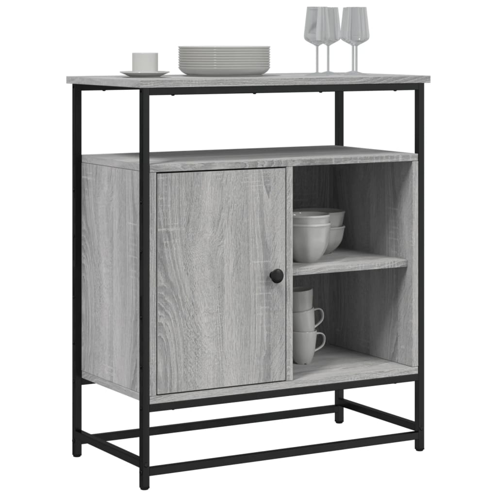 Komoda siva boja hrasta 69 x 35 x 80 cm od konstruiranog drva