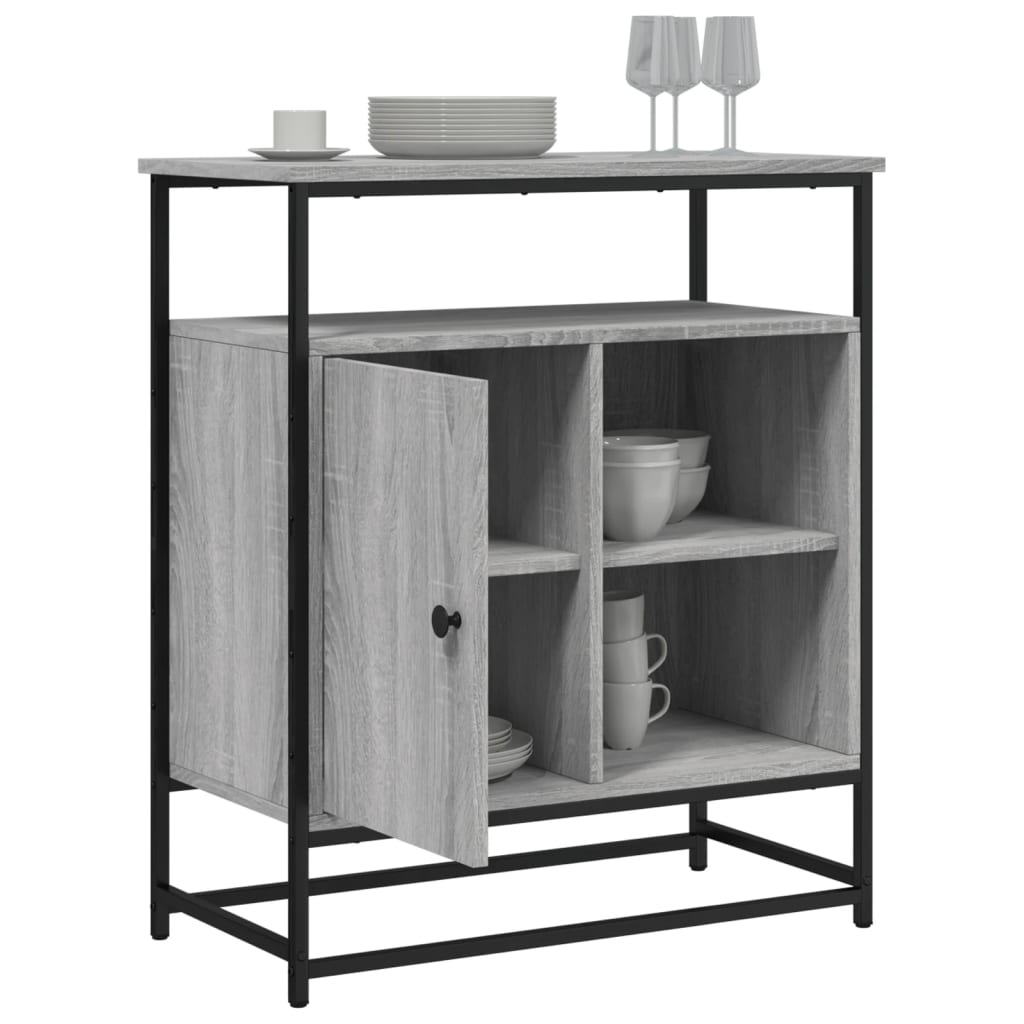 Komoda siva boja hrasta 69 x 35 x 80 cm od konstruiranog drva
