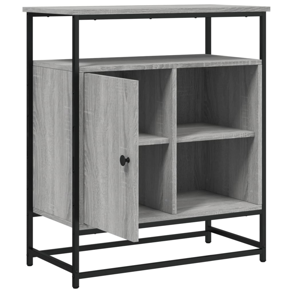 Komoda siva boja hrasta 69 x 35 x 80 cm od konstruiranog drva
