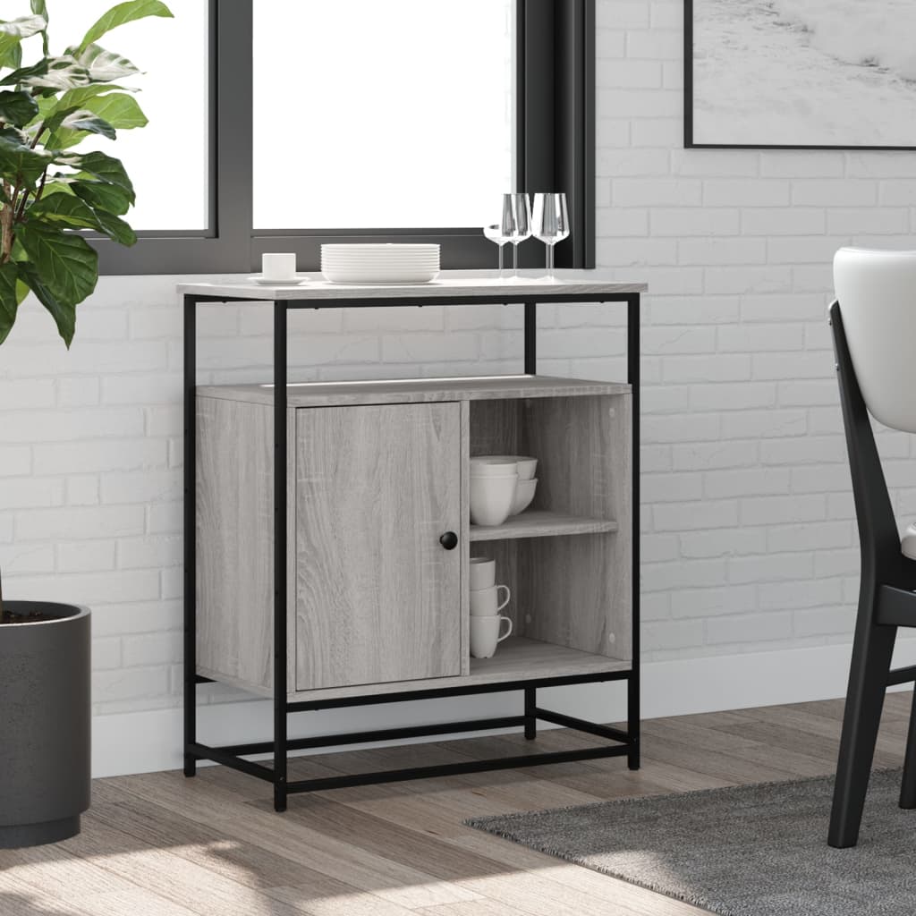 Komoda siva boja hrasta 69 x 35 x 80 cm od konstruiranog drva