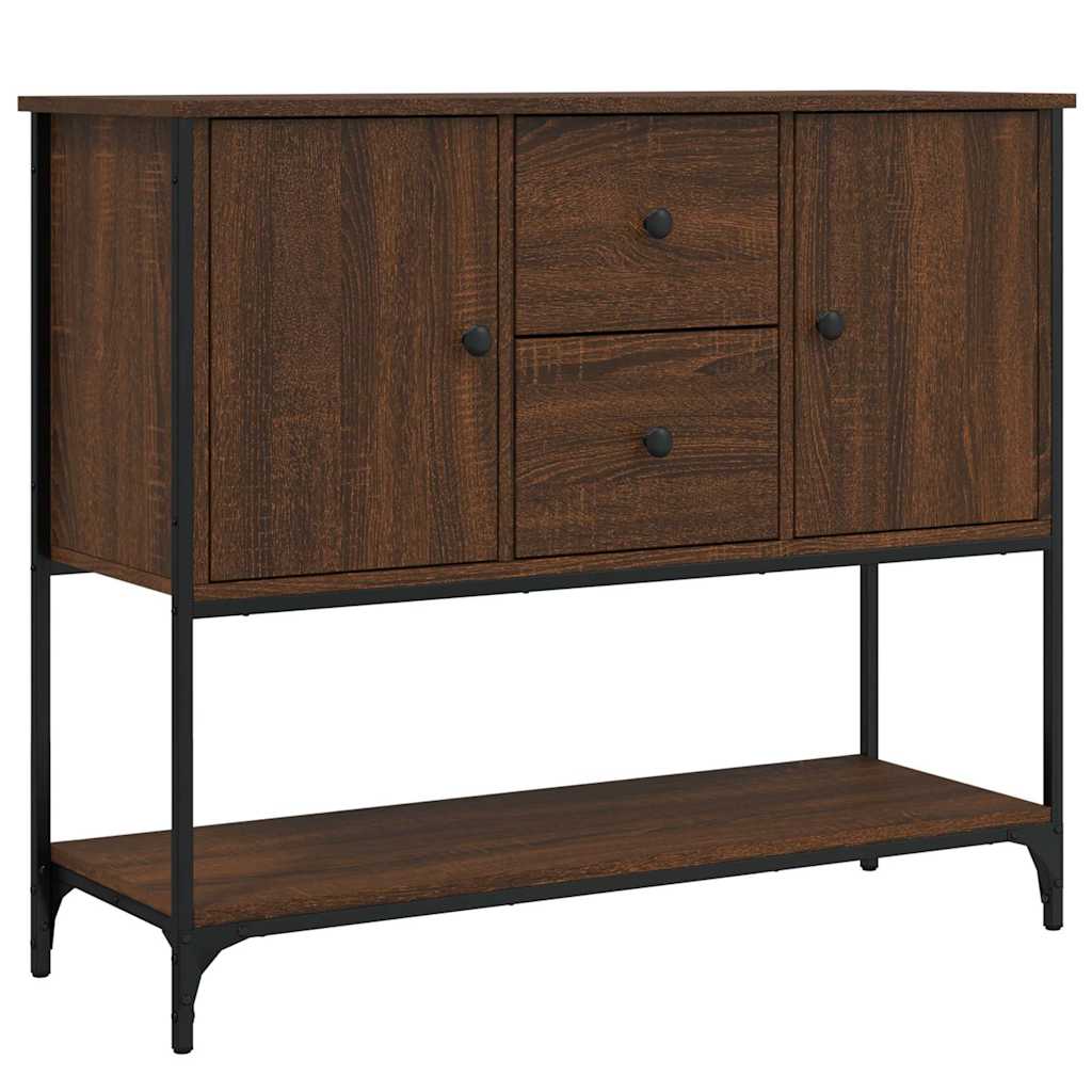 Komoda smeđa boja hrasta 100 x 36 x 85 cm konstruirano drvo