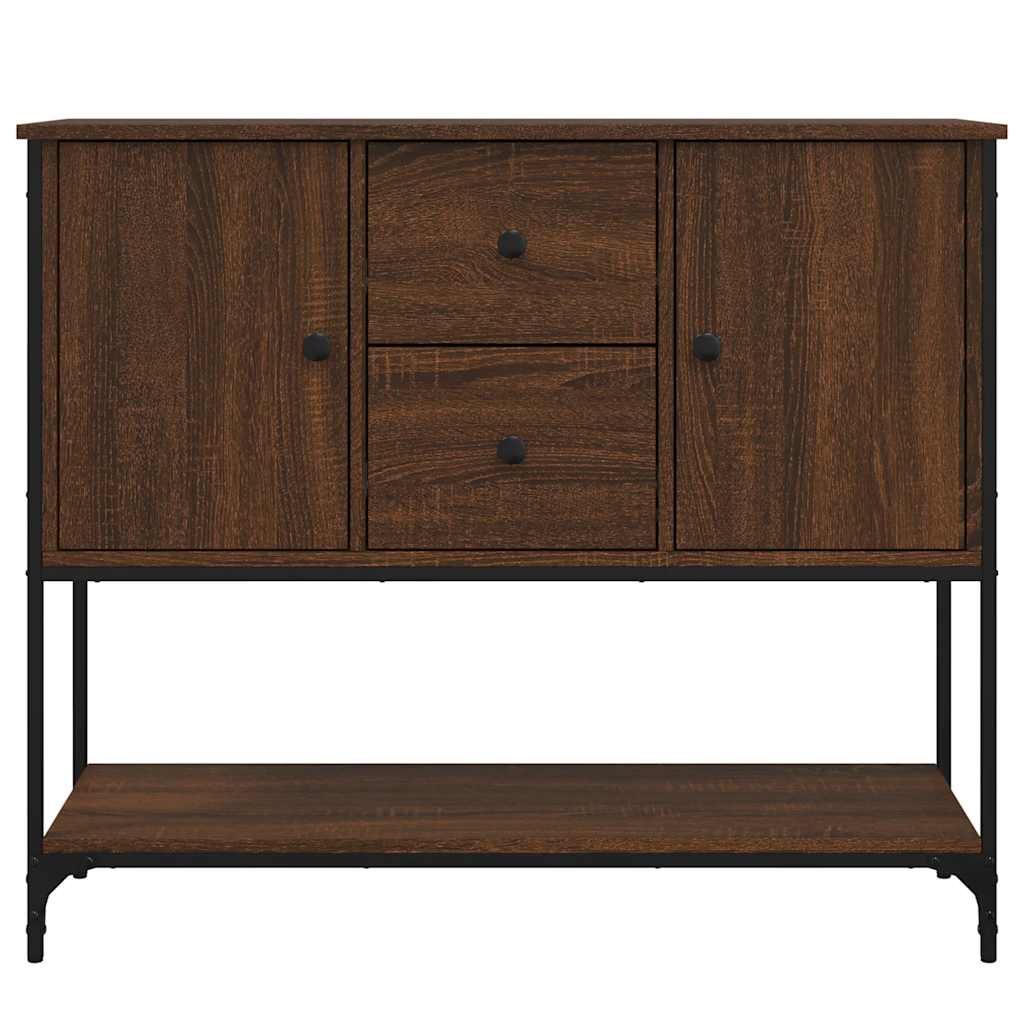 Komoda smeđa boja hrasta 100 x 36 x 85 cm konstruirano drvo