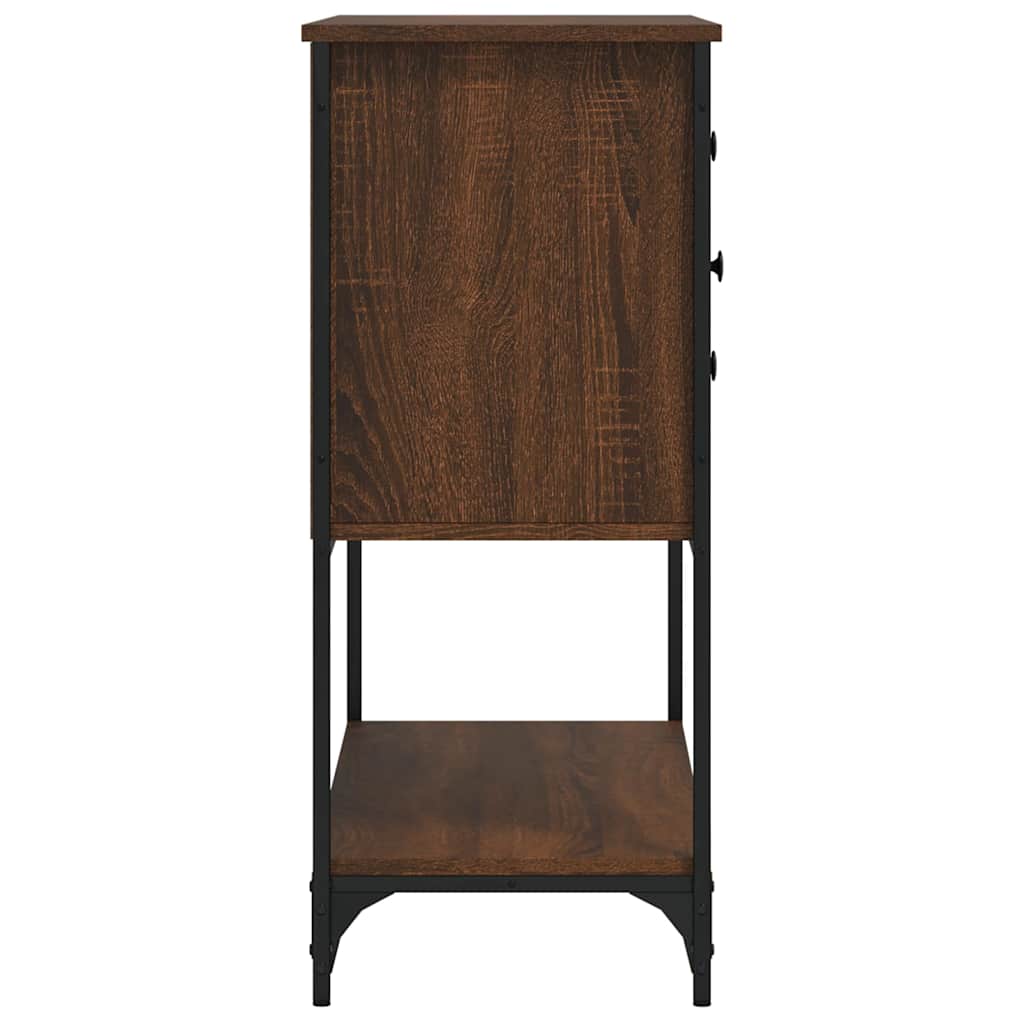 Komoda smeđa boja hrasta 100 x 36 x 85 cm konstruirano drvo