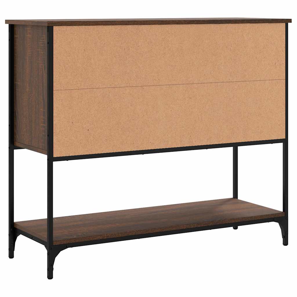 Komoda smeđa boja hrasta 100 x 36 x 85 cm konstruirano drvo
