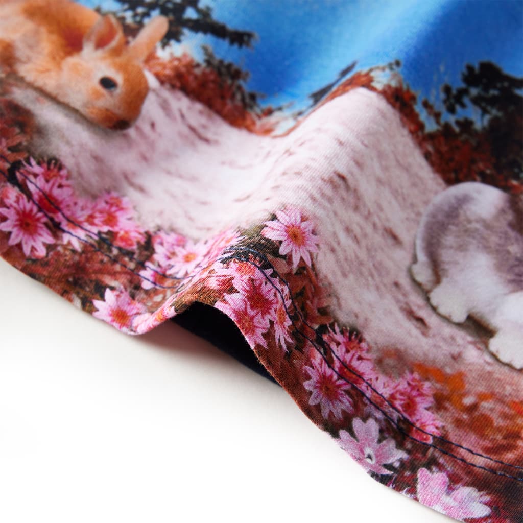 Dječja haljina s dugim rukavima modra 116