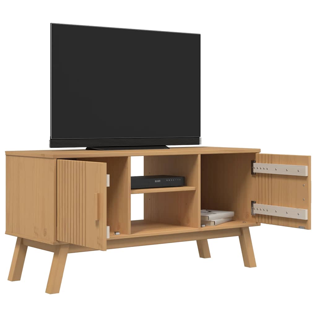 TV ormarić OLDEN smeđi 114 x 43 x 57 cm od masivne borovine