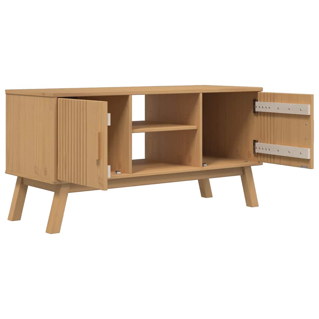 TV ormarić OLDEN smeđi 114 x 43 x 57 cm od masivne borovine