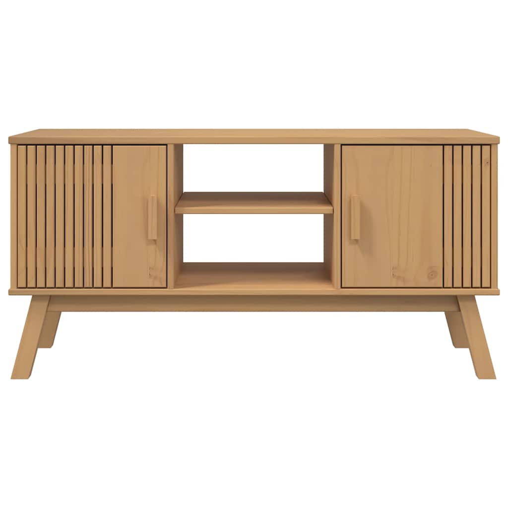 TV ormarić OLDEN smeđi 114 x 43 x 57 cm od masivne borovine