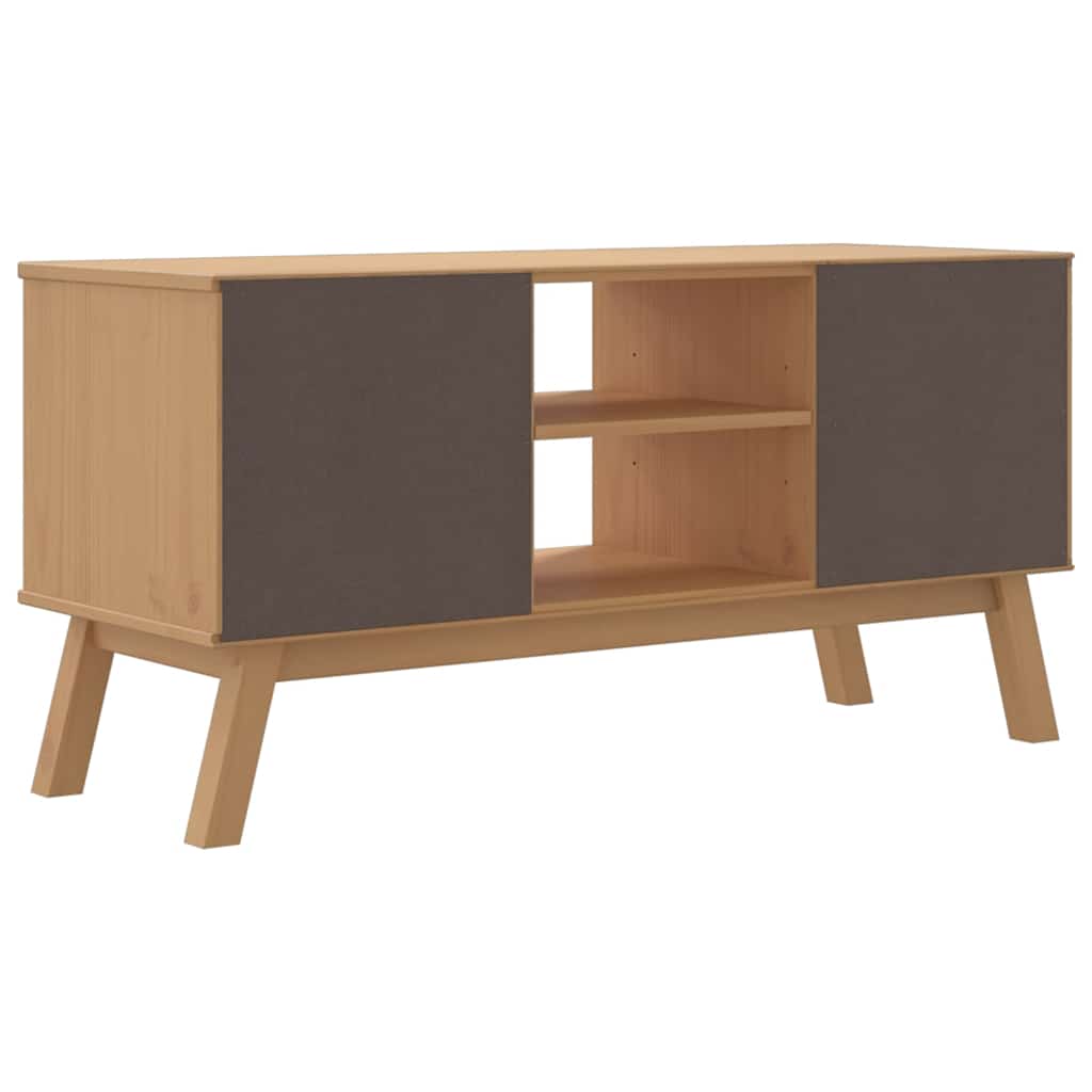 TV ormarić OLDEN smeđi 114 x 43 x 57 cm od masivne borovine