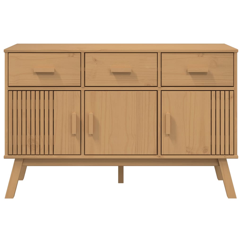 Komoda OLDEN smeđa 114 x 43 x 73,5 cm od masivne borovine