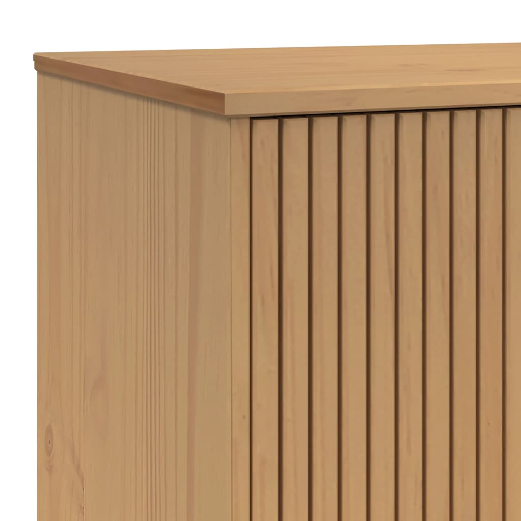 Komoda OLDEN bijelo-smeđa 114x43x73,5 cm od masivne borovine