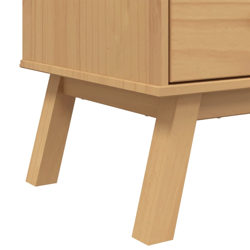 Visoka komoda OLDEN smeđa 85 x 43 x 125 cm od masivne borovine
