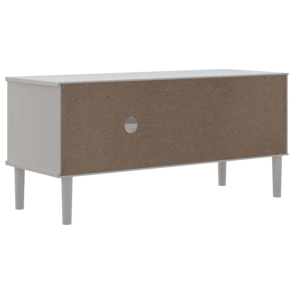 TV ormarić SENJA izgled ratana bijeli 106x40x49 cm od borovine
